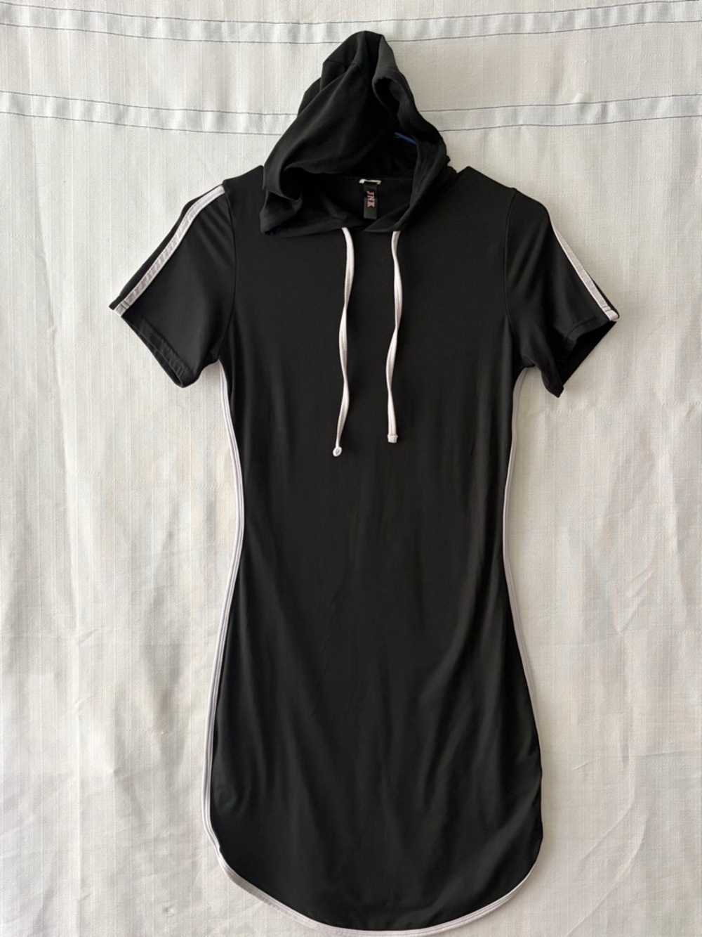 JNK Black Hoodie Mini women’s size M  Dress Approx Sporty Athleisure(A503)